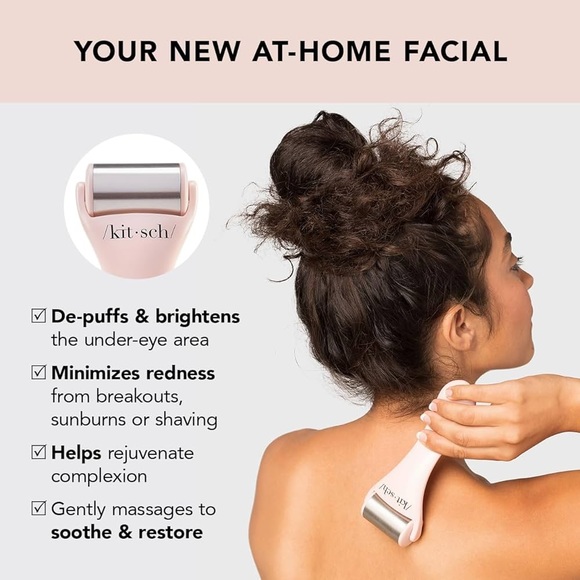 NWOT Kitsch Ice Roller for Face & Eye Puffiness Cold Skin Care Facial Massager - Picture 3 of 9